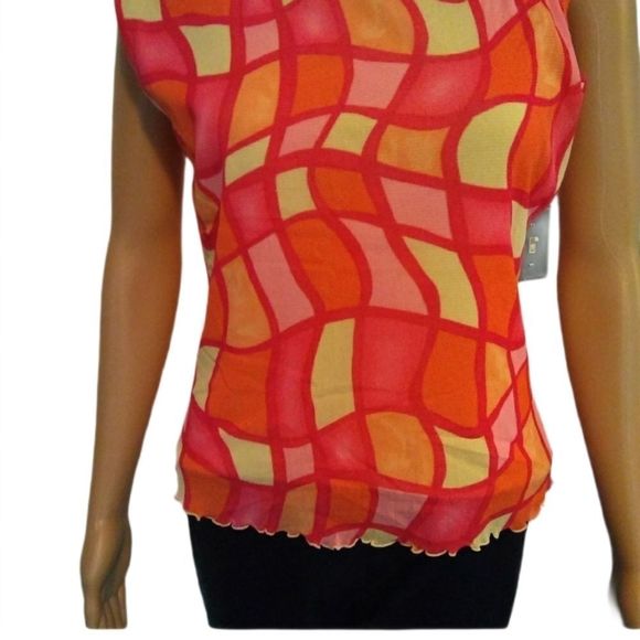 Axcess shirt Bright Orange Pink Yellow Size Medium - Picture 1 of 7